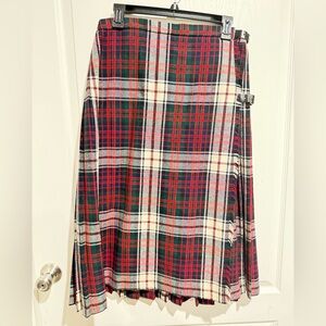 Gael Ladies Kilt 100% Pure Wool 80s Vintage Size 14 Made in Scotland